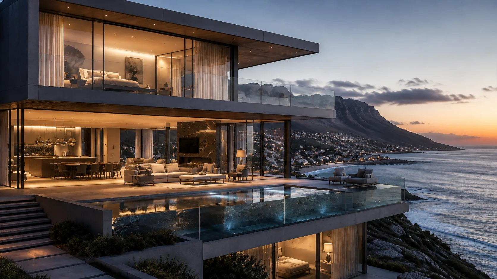 TVARA Studio luxury cliffside architectural visualization